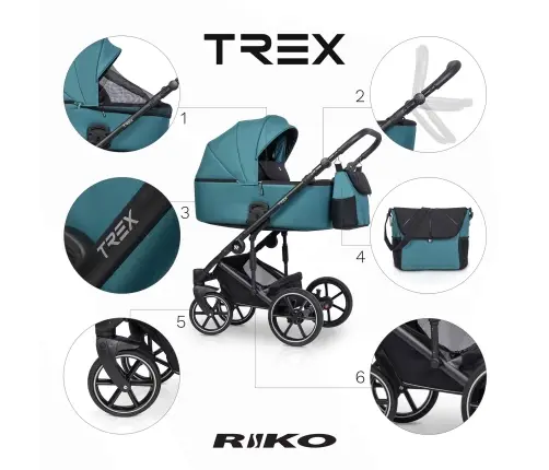 Riko Trex Lagoon Bērnu rati 2in1