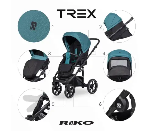 Riko Trex Lagoon Bērnu rati 2in1
