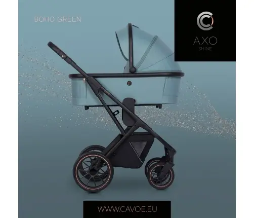 Gondola do wózka dziecięcego Cavoe Axo Shine Boho Green