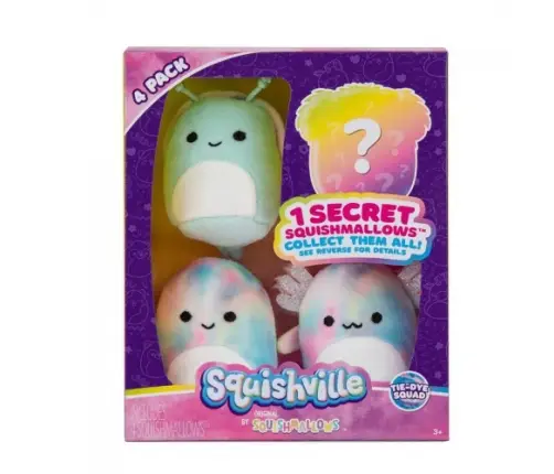 Jazwares - Squishville By Squishmallows Tie Dye Squad 4 Pack / from Assort