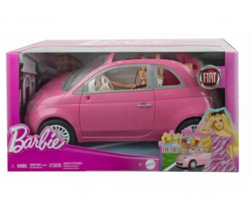 Mattel - Barbie Doll and Vehicle Pink Fiat 500