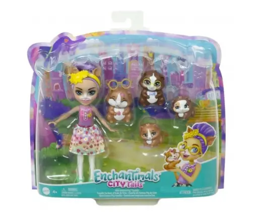 Mattel - Enchantimals Family Toy Set Purple Hair Doll
