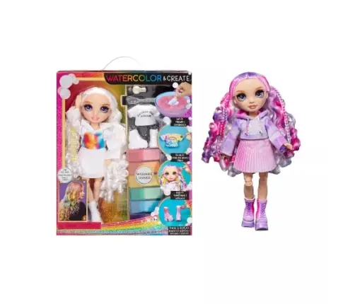 MGA - Rainbow High Watercolor And Create Fashion DIY Doll With Purple Eyes / from Assort
