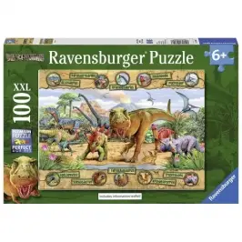 Ravensburger - Puzzle 100 Dinosaurs XXL