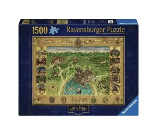 Ravensburger - Puzzle 1500 Harry Potter Hogwarts Map