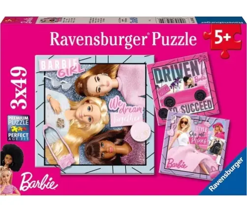 Ravensburger - Puzzle 3x49 Barbie Girl