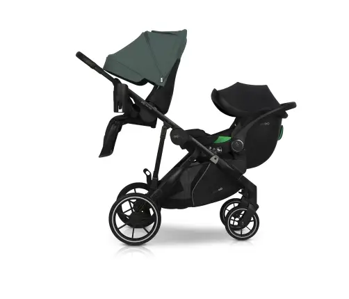 Wózek dziecięcy EasyGo Duoflex Sage Green 2 siedziska 1 gondola