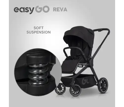 EasyGo Reva Ebony Black Vežimėlis 2 in 1