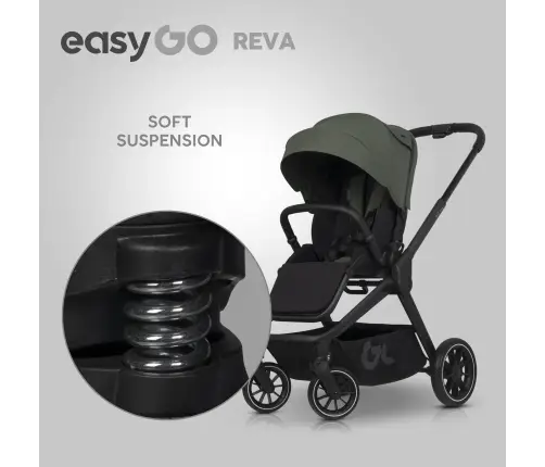 EasyGo Reva Jungle Green Bērnu rati 2in1