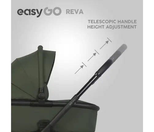 EasyGo Reva Jungle Green Bērnu rati 2in1