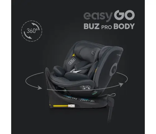 zestaw fotelików samochodowych 2w1 easygo buz xtd pro i buz pro body granito