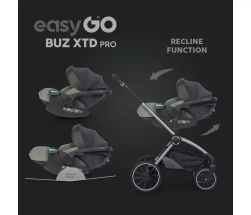 Zestaw fotelików samochodowych 2w1 EasyGo Buz Xtd Pro i Buz Pro Body Greener