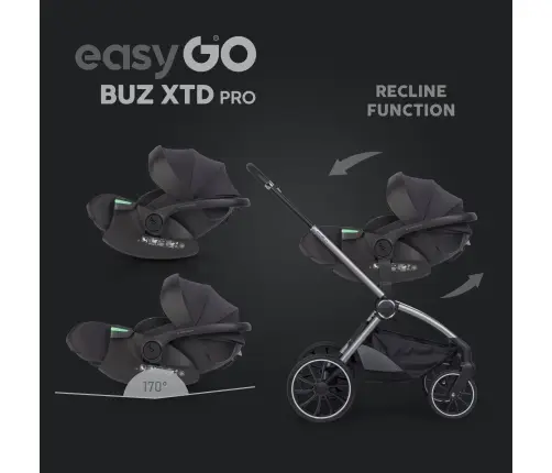 Zestaw fotelików samochodowych 2w1 EasyGo Buz Xtd Pro i Buz Pro Body Ink