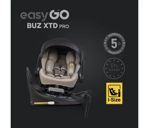 Zestaw fotelików samochodowych 2w1 EasyGo Buz Xtd Pro i Buz Pro Body Taupe