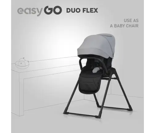 EasyGo Duoflex Cloudy Gray Stroller