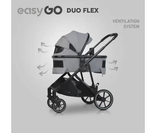 EasyGo Duoflex Cloudy Gray Stroller