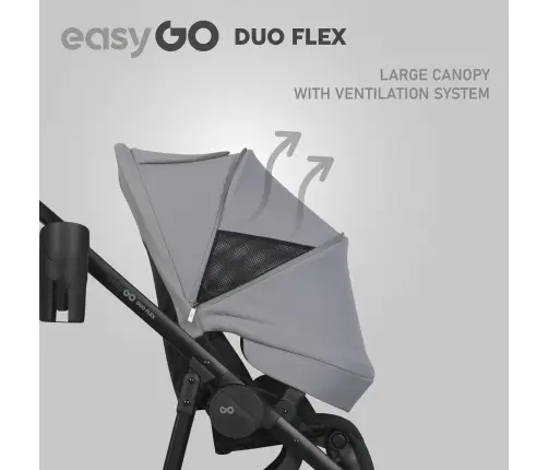 EasyGo Duoflex Cloudy Gray Stroller