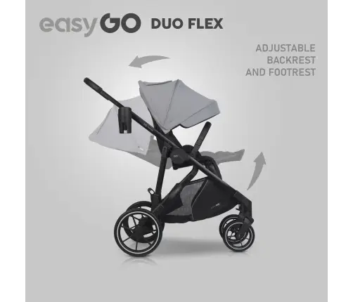 EasyGo Duoflex Cloudy Gray Stroller