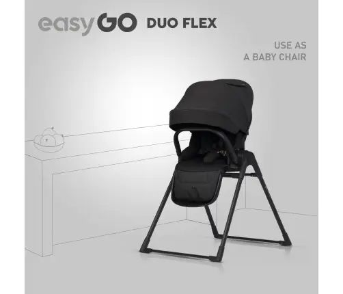 EasyGo Duoflex Ebony Black Pastaigu rati