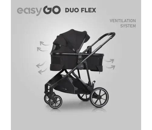 EasyGo Duoflex Ebony Black Pastaigu rati