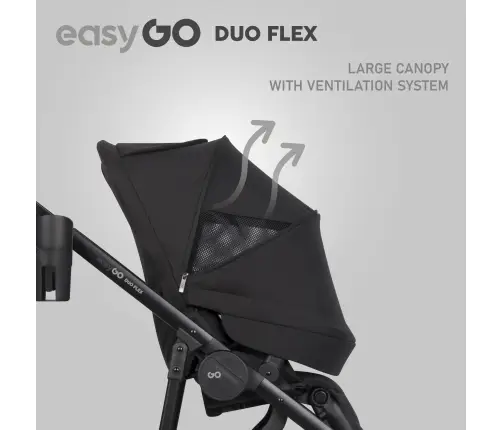 EasyGo Duoflex Ebony Black Pastaigu rati