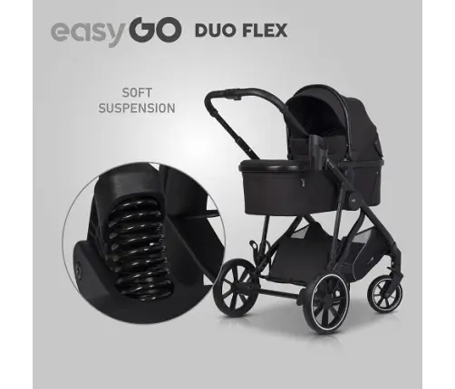 EasyGo Duoflex Ebony Black Pastaigu rati