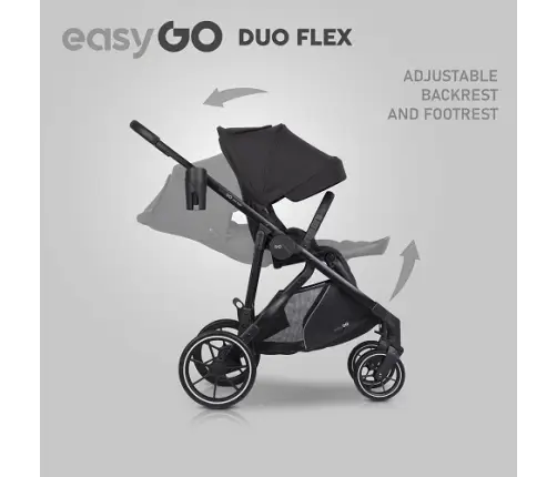 EasyGo Duoflex Ebony Black Pastaigu rati