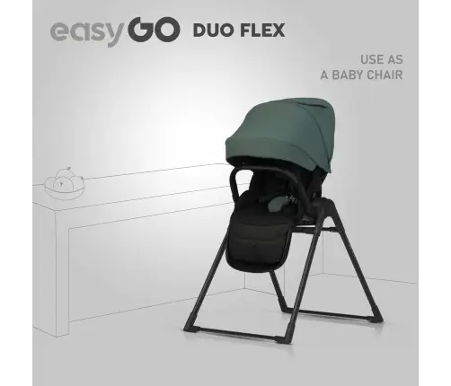 Wózek dziecięcy EasyGo Duoflex Sage Green 1 siedzisko 1 gondola