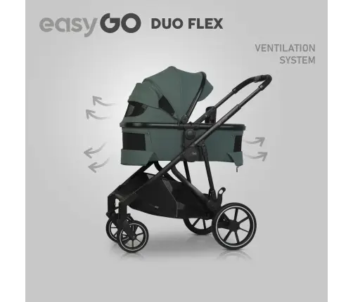 Wózek dziecięcy EasyGo Duoflex Sage Green 1 siedzisko 1 gondola
