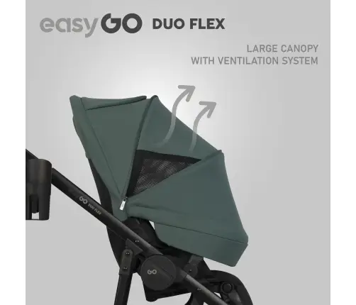 Wózek dziecięcy EasyGo Duoflex Sage Green 1 siedzisko 1 gondola