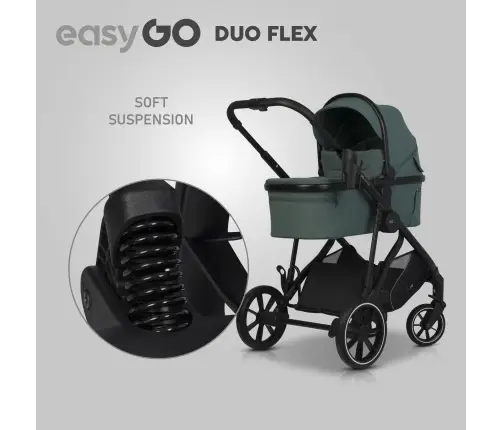Wózek dziecięcy EasyGo Duoflex Sage Green 1 siedzisko 1 gondola