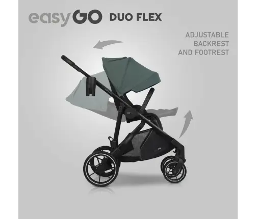 Wózek dziecięcy EasyGo Duoflex Sage Green 1 siedzisko 1 gondola