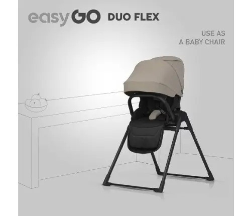 EasyGo Duoflex Savana Beige Pastaigu rati