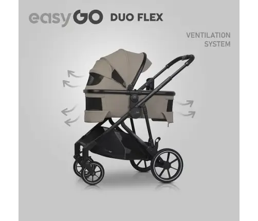 EasyGo Duoflex Savana Beige Pastaigu rati