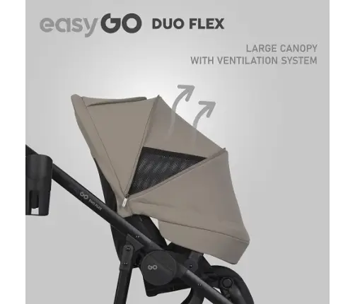 EasyGo Duoflex Savana Beige Pastaigu rati