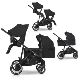 Easygo Duoflex Ebony Black Kaksikute vanker