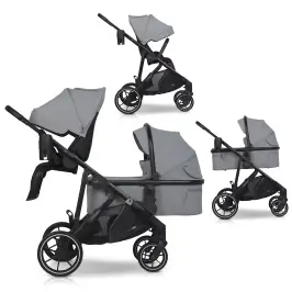 EasyGo Duoflex Cloudy Gray Twin Stroller