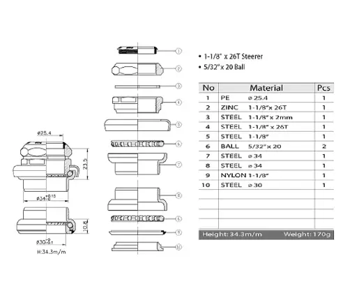 Stūres statnis First F973SW