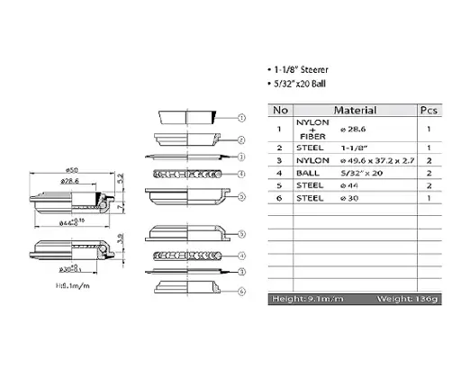 Semi integrated threadless headset First C