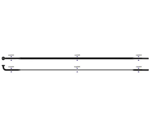Stipinas Sapim CX-Ray J-Bend 2-2.3-0.9-2 x 288 mm