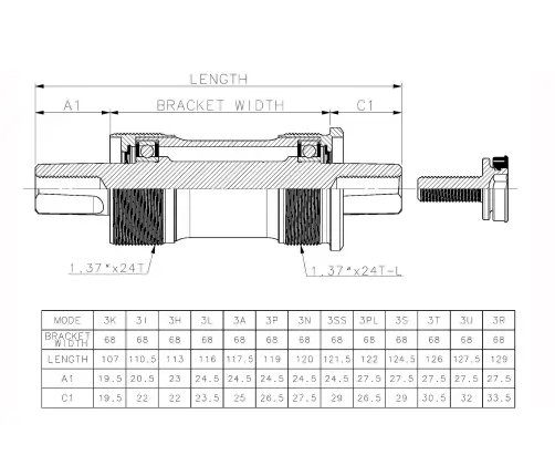 Eesmise hammasratta telg First 3U