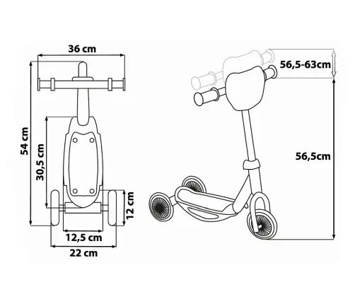 Трехколесный самокат Seven Mickey