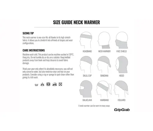 GripGrab skarelė šalikas GripGrab Yellow Hi-Vis