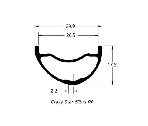 Обод 29" Duke Crazy Star 6ters RR