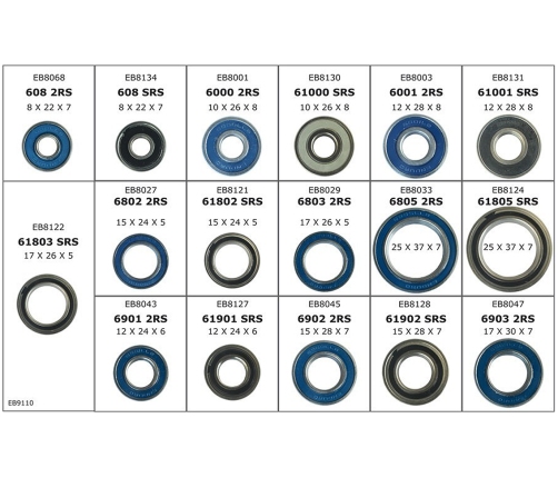 Bearing set Enduro Bearings Wheels Starter