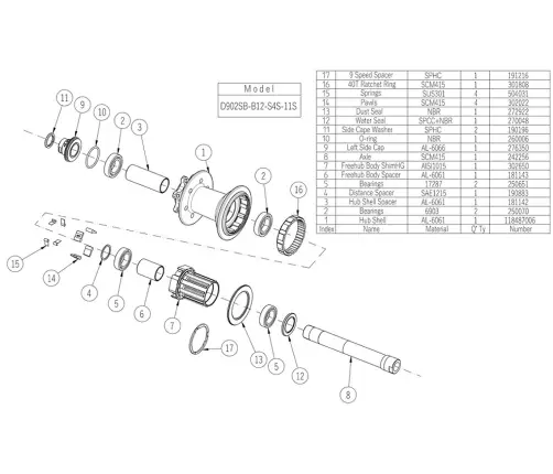Tagarumm Novatec D902SB-B12-S4S-11S E-Bike