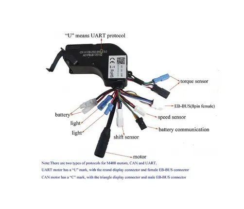 Elektrinio dviračio kontroleris Bafang M400 UART