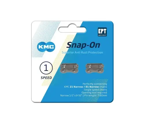 Соединитель цепи KMC Snap-On Narrow EPT Silver