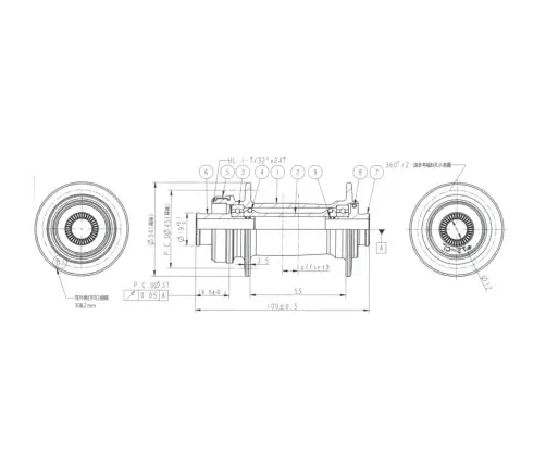 Front hub Novatec D571SB-CL-12