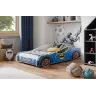Bērnu gulta Batman Car II Blue ar matraci 160x80 cm, Betmena automašīna